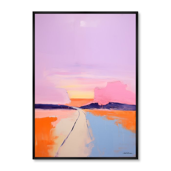 Репродукция картины Landscape collection, Purple and pink, No 2, 2024г.