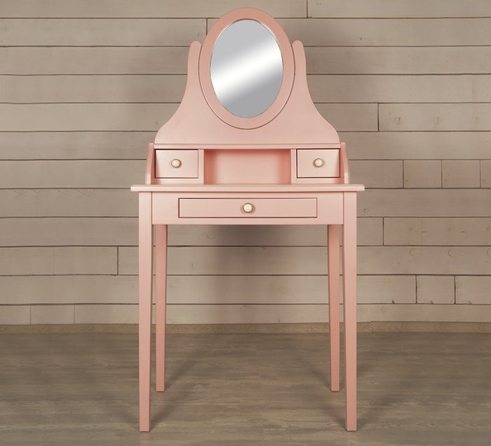 Туалетный столик с зеркалом "Adelina" в розовом цвете - купить Туалетные столики по цене 42500.0