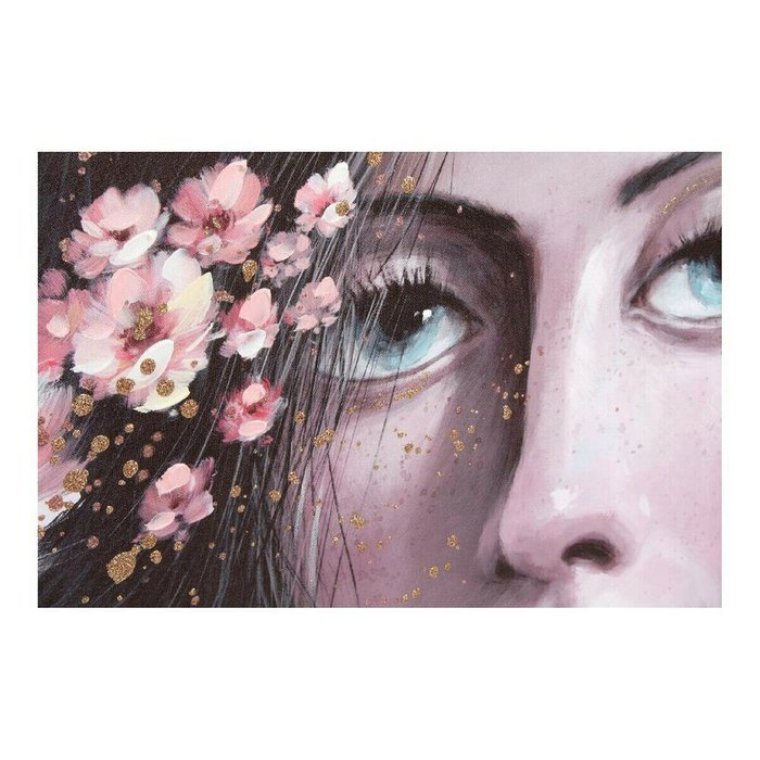 Картина Girl Цветы 120 x 3 x 80 cm современный (2 штук) - лучшие Картины в INMYROOM