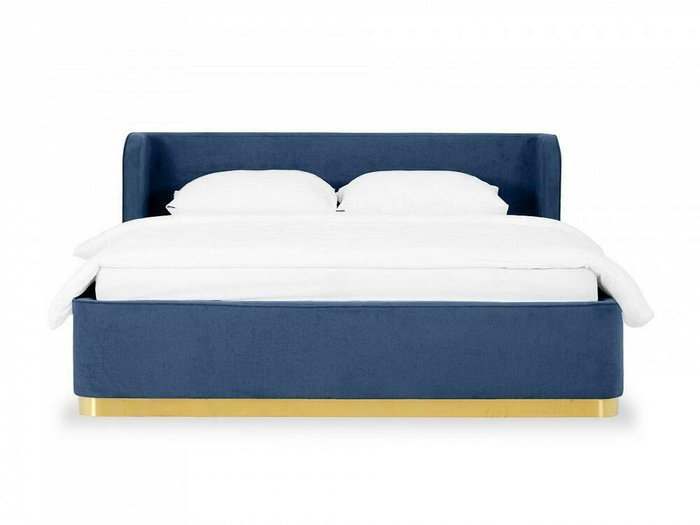 Кровать Vibe 160х200 синего цвета с подъемным механизмом - купить Кровати для спальни по цене 116500.0