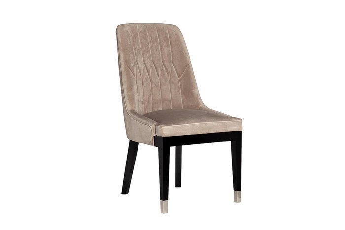 Стул в обивке из велюра жемчужно-серого цвета - купить Обеденные стулья по цене 39600.0