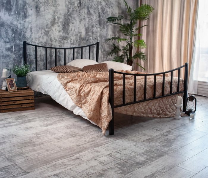 Кровать Ринальди 140х200 черного цвета - лучшие Кровати для спальни в INMYROOM