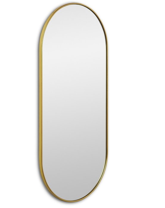 Настенное зеркало Kapsel M в раме золотого цвета - купить Настенные зеркала по цене 14900.0