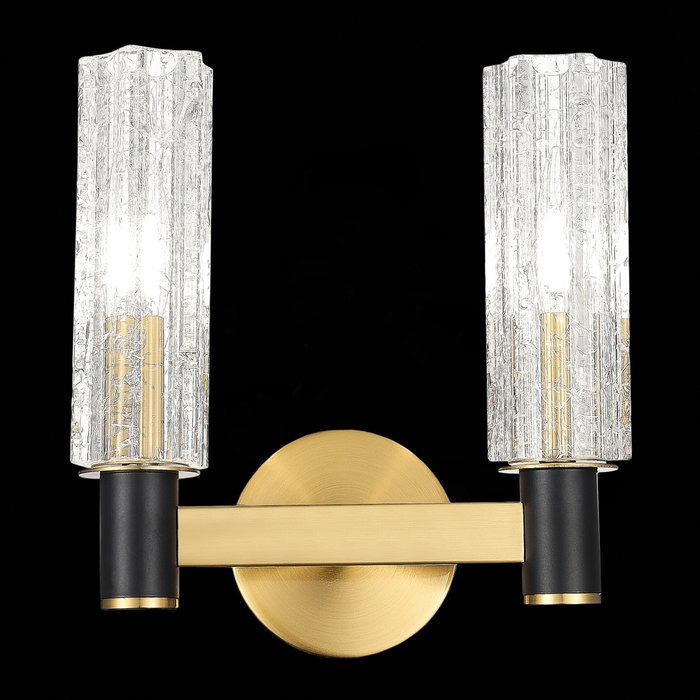 Бра ST-Luce Латунь/Кракелированное стекло E14 2*40W CASALI - лучшие Бра и настенные светильники в INMYROOM