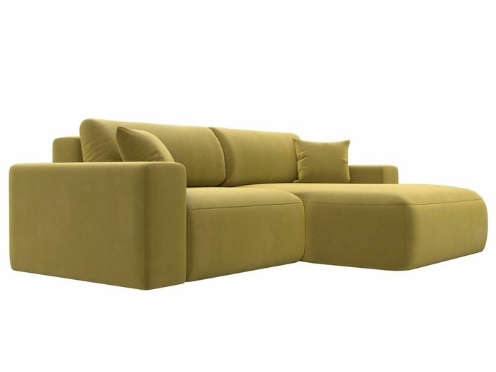 Угловой диван-кровать Лига 036 Классик желтого цвета правый угол - лучшие Угловые диваны в INMYROOM