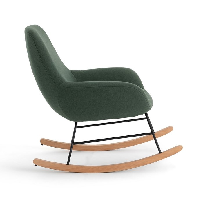 Кресло-качалка мягкое Carina зеленого цвета - лучшие Интерьерные кресла в INMYROOM