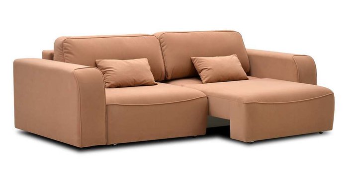 Диван-кровать Тулон коричневого цвета - купить Прямые диваны по цене 43300.0