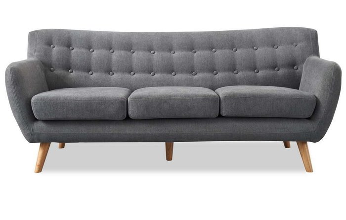 Прямой диван Copenhagen темно-серого цвета