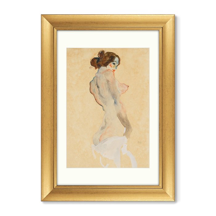 Картина  Standing Nude with White Drapery 1912 г. - купить Картины по цене 12499.0
