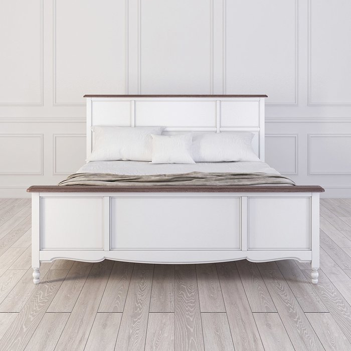 Кровать двуспальная Leblanc 160х200 белого цвета - купить Кровати для спальни по цене 75600.0