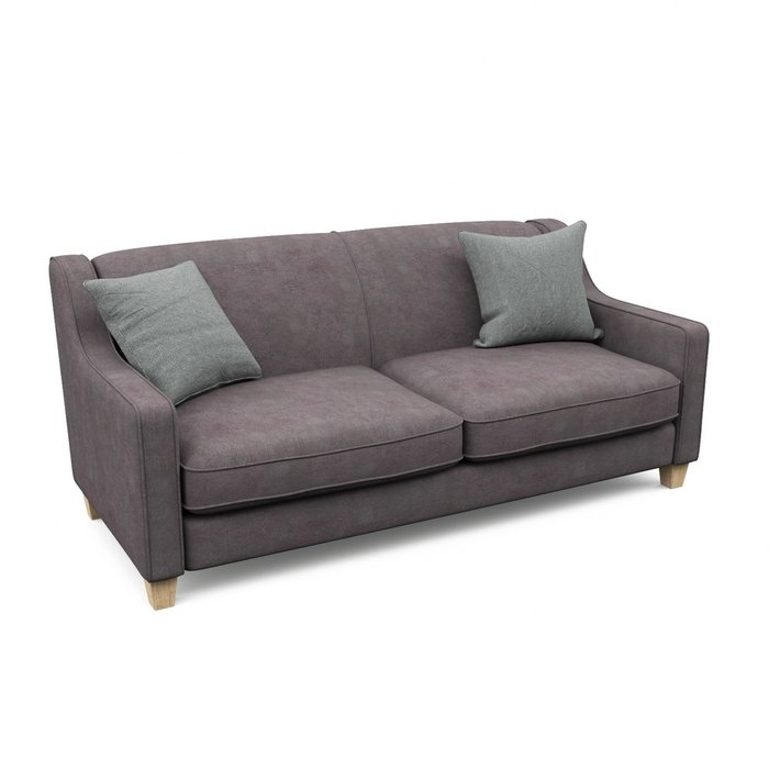 Трехместный диван Агата L коричневого цвета - купить Прямые диваны по цене 81880.0
