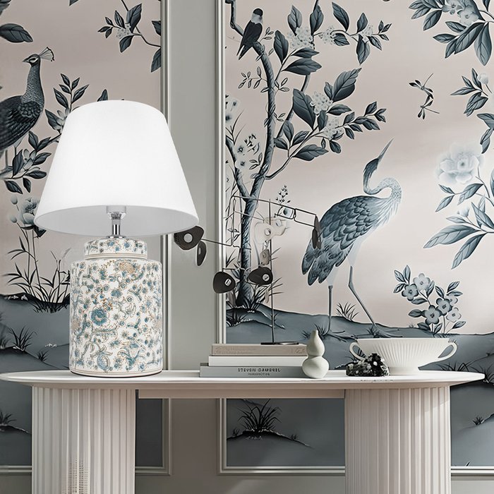 Настольная лампа Agapanthus 10385T/A (ткань, цвет белый) - лучшие Настольные лампы в INMYROOM