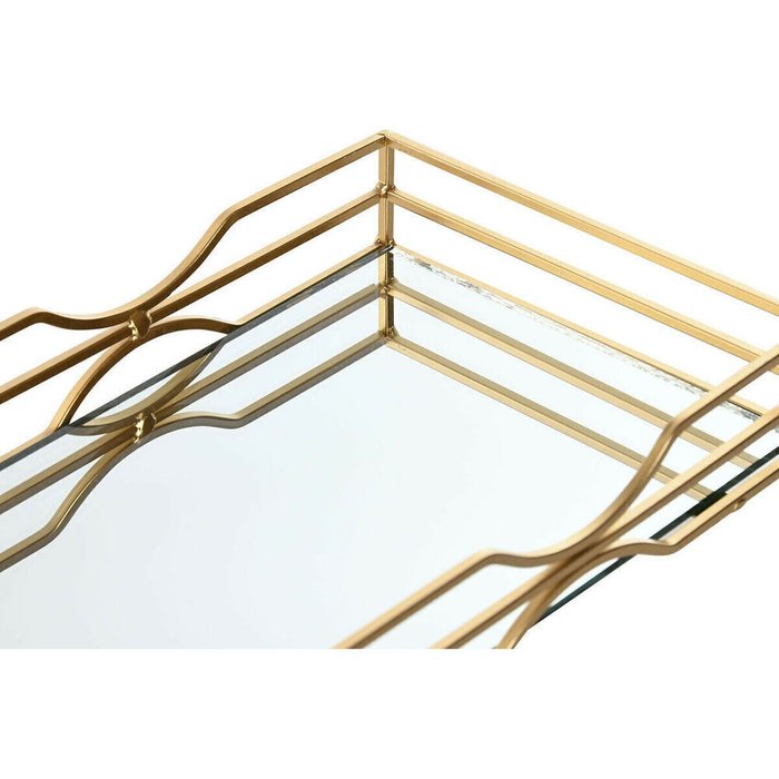 Поднос Home ESPRIT Позолоченный 38 x 18 x 5 cm - лучшие Подносы в INMYROOM