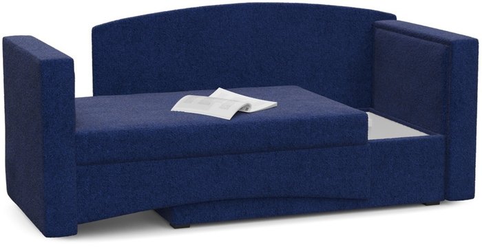 Диван-кровать Принц Корфу темно-синего цвета  - купить Прямые диваны по цене 11890.0