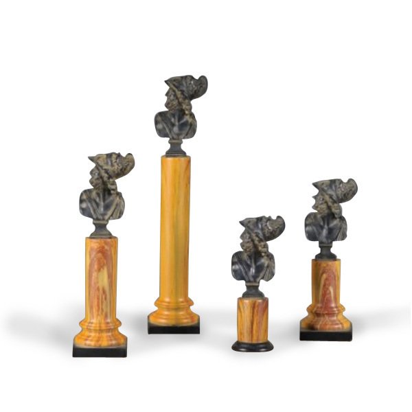 Набор из четырех статуэток Ateliers C&S Davoy Homer Busts