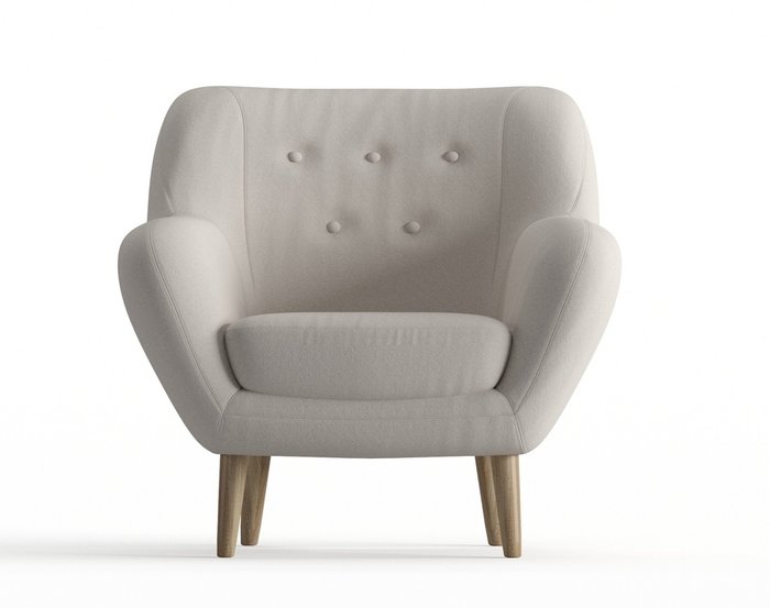 Кресло Cloudy в обивке из велюра кремового цвета - купить Интерьерные кресла по цене 15250.0