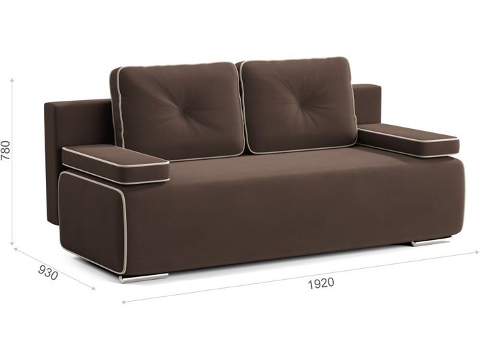 Диван-кровать Асти коричневого цвета - купить Прямые диваны по цене 31262.0