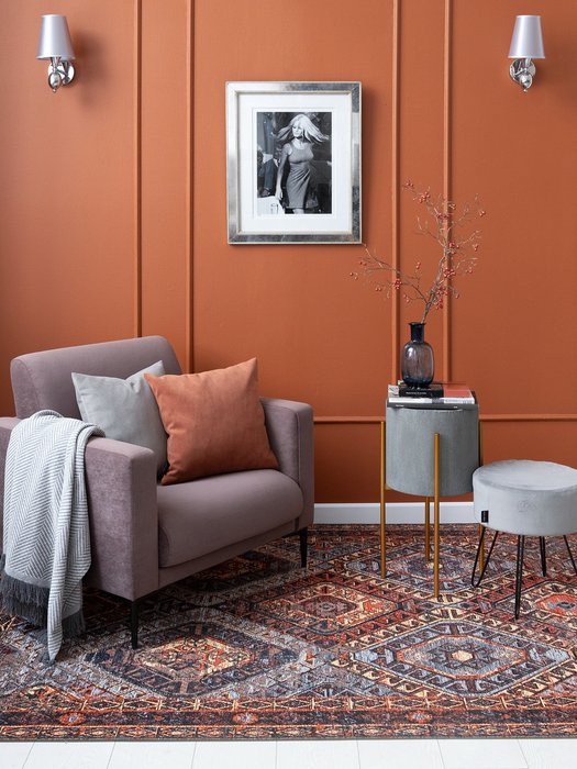 Ковер Astoria palmira 160x230 серо-оранжевого цвета - лучшие Ковры в INMYROOM