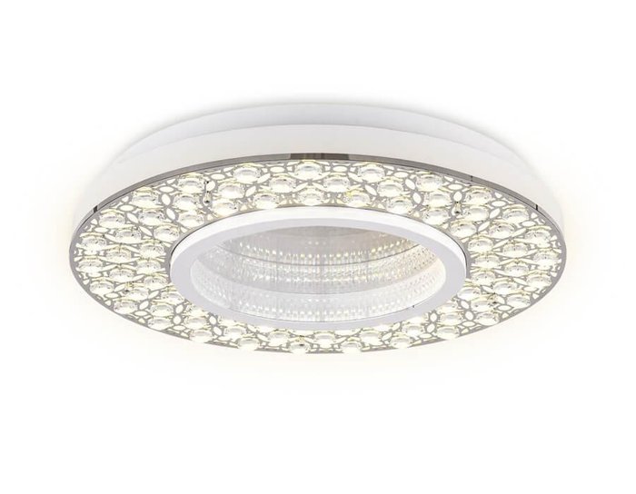 Потолочный светодиодный светильник Ice серо-белого цвета - купить Потолочные светильники по цене 14802.0