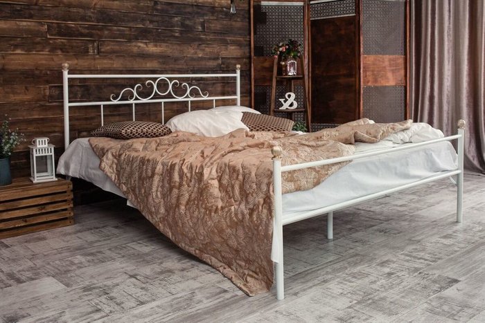 Кованая кровать Сандра 1.8 с одной спинкой 180х200 - купить Кровати для спальни по цене 29990.0