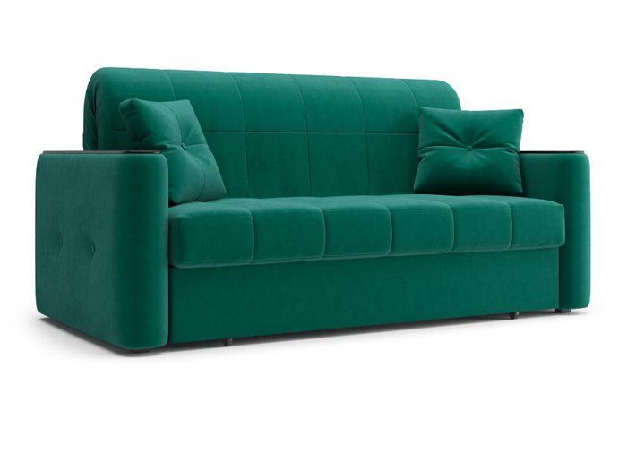 Прямой диван-кровать Ницца зеленого цвета - купить Прямые диваны по цене 45630.0