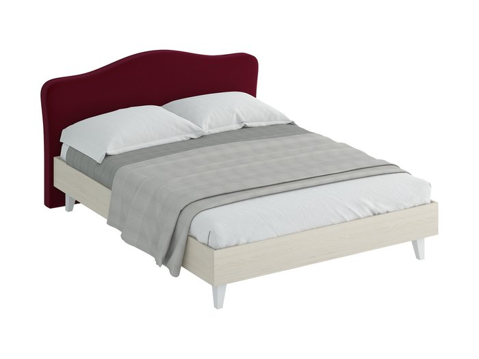 Кровать Queen Elizabeth с изголовьем бордового цвета 160х200