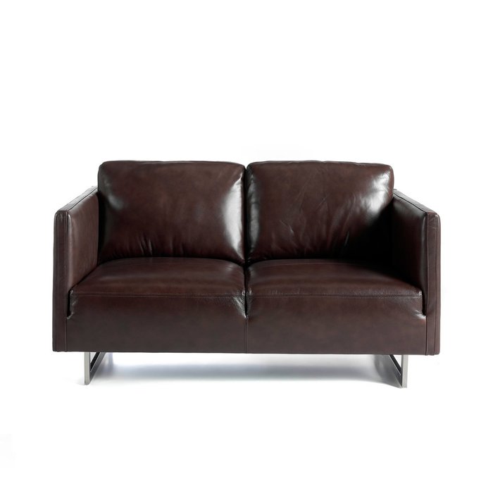 Диван двухместный коричневого цвета - купить Прямые диваны по цене 2769990.0