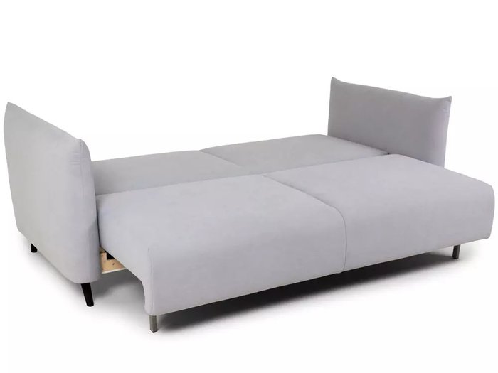 Диван-кровать Menfi светло-серого цвета с черными ножками - лучшие Прямые диваны в INMYROOM