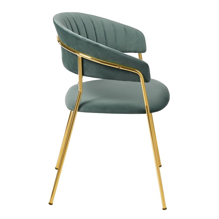 Стул Turin мятного цвета с золотыми ножками - лучшие Обеденные стулья в INMYROOM