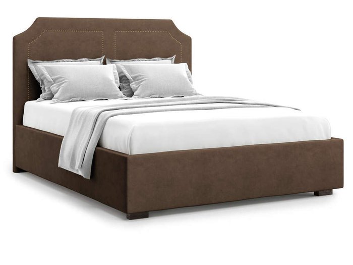 Кровать Lago без подъемного механизма 140х200 шоколадного цвета