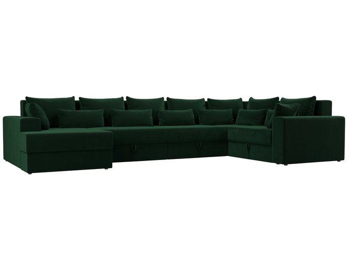 Угловой диван-кровать Мэдисон зеленого цвета правый угол