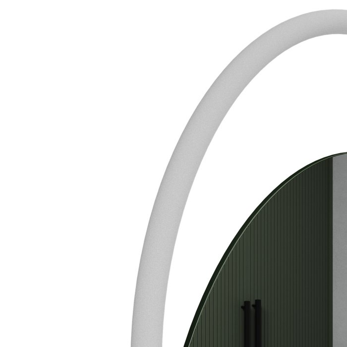 Дизайнерское настенное зеркало Evelix S в металлической раме белого цвета - лучшие Настенные зеркала в INMYROOM