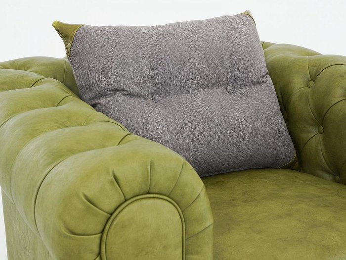 Подушка Chesterfield зеленого цвета - купить Декоративные подушки по цене 1890.0