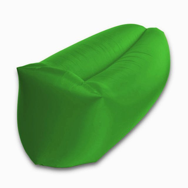 Надувной лежак Air Puf зеленого цвета
