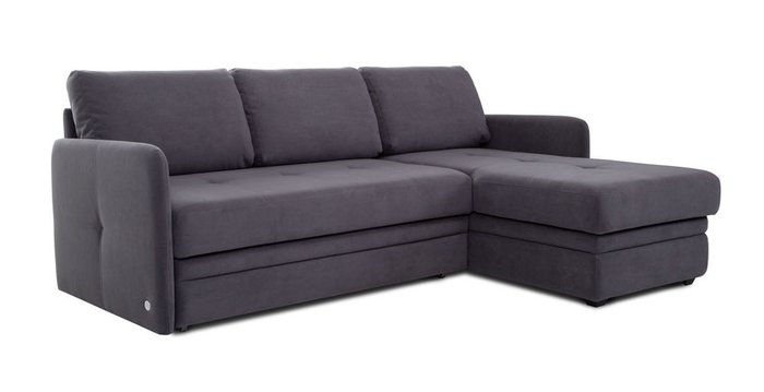 Угловой диван-кровать Флит темно-серого цвета - купить Угловые диваны по цене 82842.0