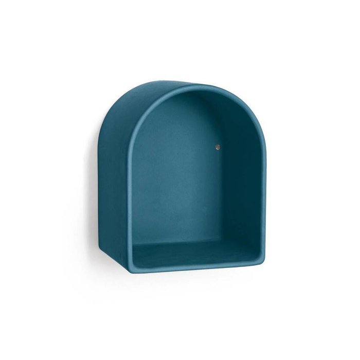 Полка настенная из отлитого цемента Teracota синего цвета - купить Полки по цене 5418.0