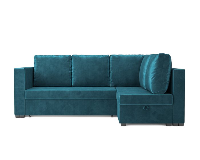 Угловой диван-кровать Мансберг сине-зеленого цвета - купить Угловые диваны по цене 33590.0