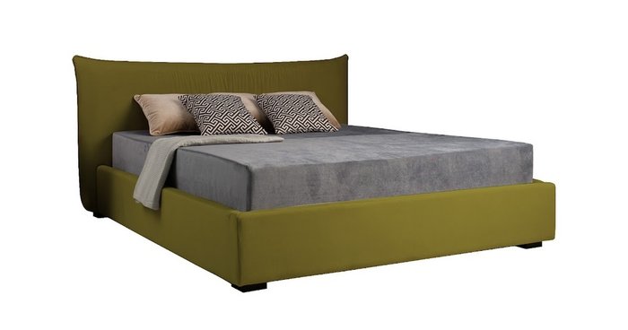 Кровать с подъемным механизмом Mainland 200х200 зеленого цвета