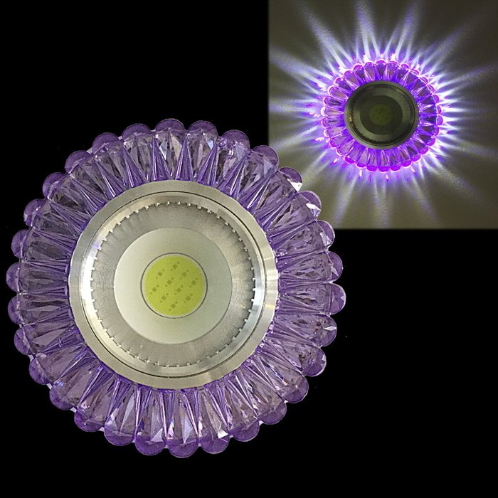 Встраиваемый светильник 42230-9.0-001PL MR16+LED3W PP (полимер, цвет фиолетовый)