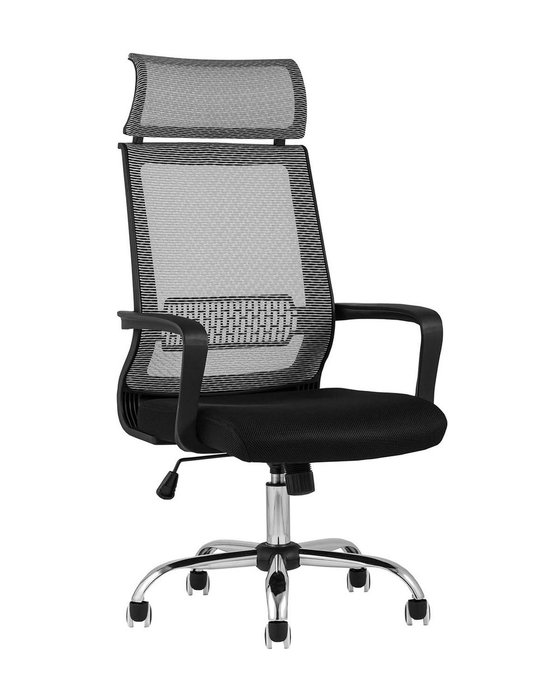 Кресло офисное Top Chairs Style серого цввета