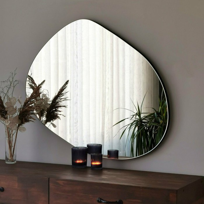 Настенное зеркало 55x75 с черным основанием - лучшие Настенные зеркала в INMYROOM