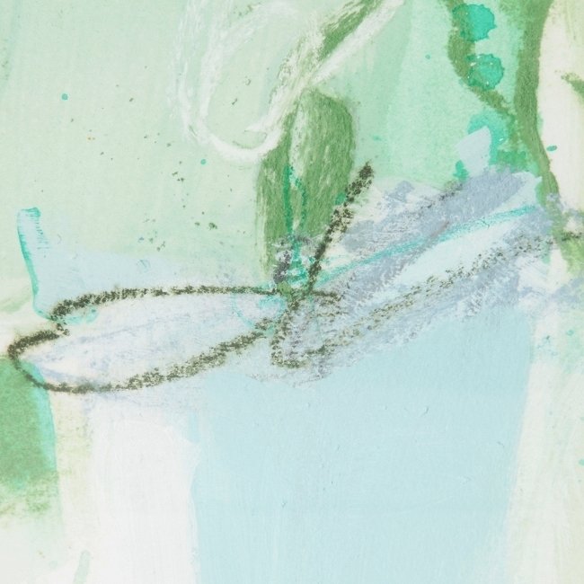 Абстрактный постер Overture 2 зелёных оттенков в раме  - купить Картины по цене 14008.0