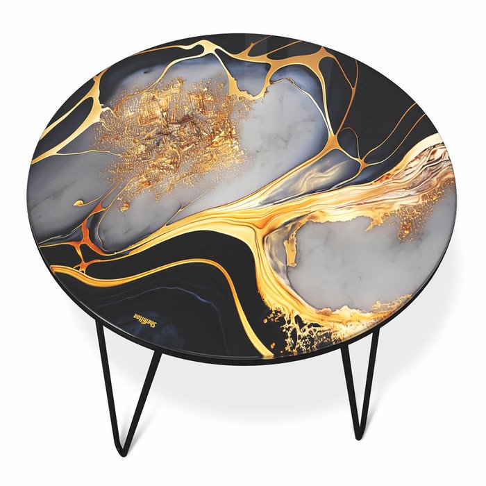 Стол кофейный Cosmic черно-золотого цвета - лучшие Кофейные столики в INMYROOM