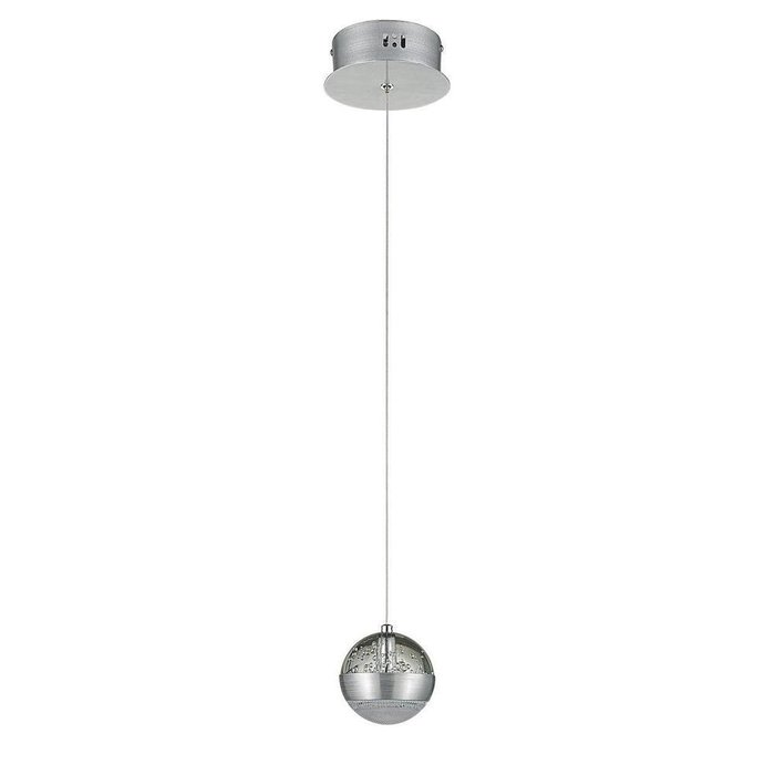 Подвесной светодиодный светильник Капелия серебряного цвета