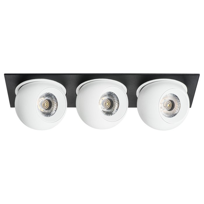 Светильник INTERO LED 9W*3 850LM*3 24G ЧЕРНЫЙ/БЕЛЫЙ 3000K (217537+217062+217062+217062) - лучшие Встраиваемые споты в INMYROOM Светильник INTERO LED 9W*3 850LM*3 24G ЧЕРНЫЙ/БЕЛЫЙ 3000K (217537+217062+217062+217062) - лучшие Встраиваемые споты в INMYROOM
