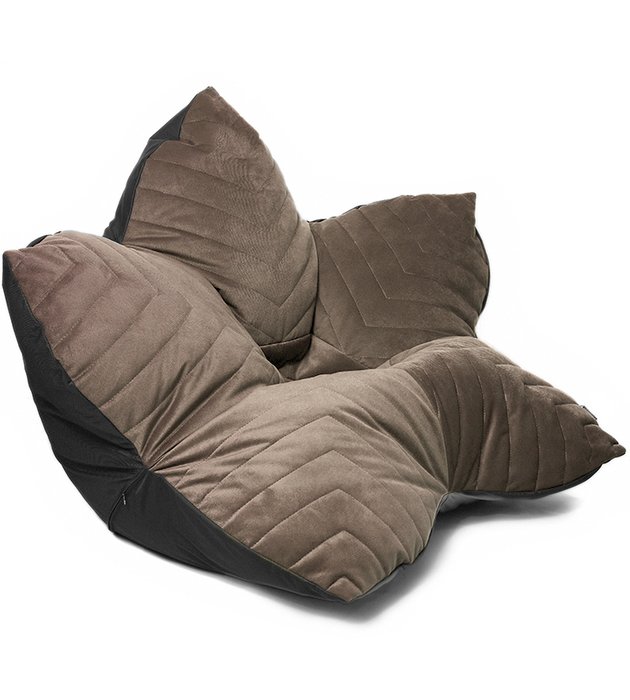 Кресло мешок Релакс Maserrati 10 L серо-коричневого цвета 