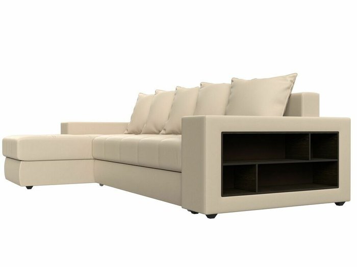 Угловой диван-кровать Дубай бежевого цвета (экокожа) левый угол - лучшие Угловые диваны в INMYROOM
