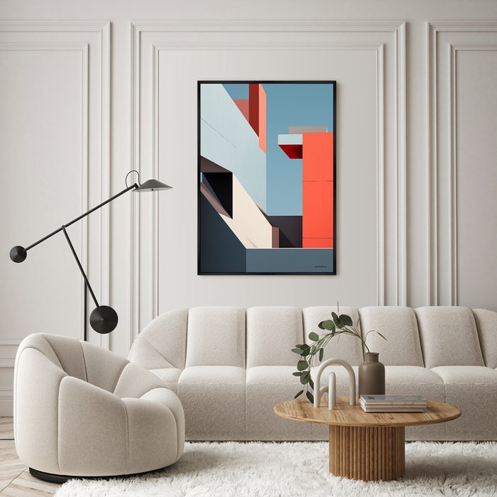 Репродукция картины City morning geometry, No 1, 2024г. - лучшие Картины в INMYROOM