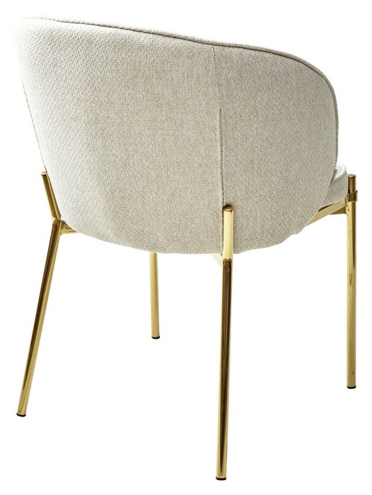 Стул Diana светло-бежевого цвета с золотыми ножками - лучшие Обеденные стулья в INMYROOM