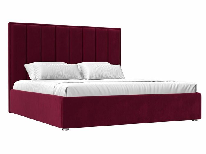 Кровать Афродита 160х200 с подъемным механизмом бордового цвета